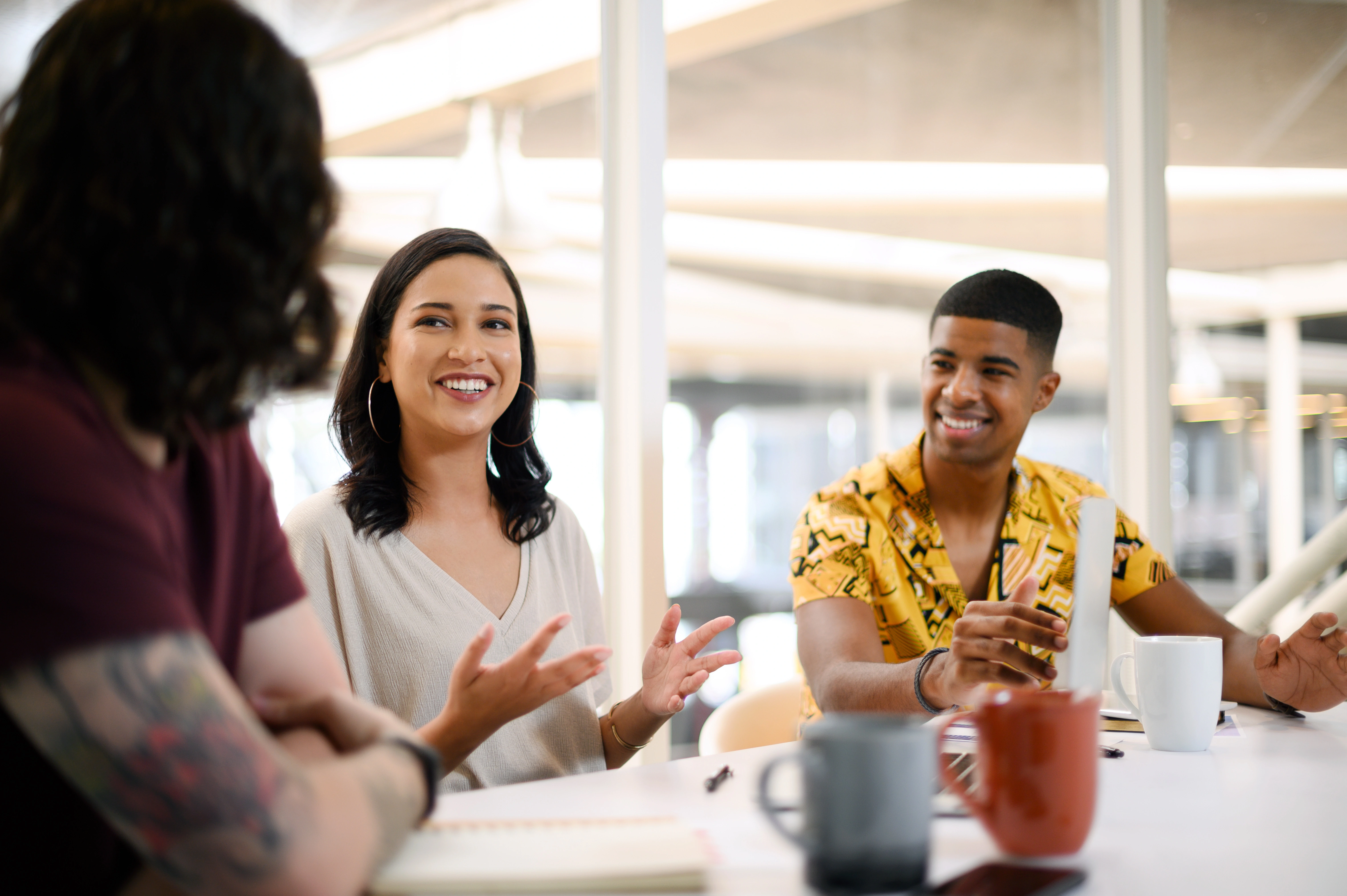 Students in discussion